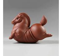 Feng Shui Decoración del hogar Té de cerámica Creativo Porcelana para Mascotas Pequeños Adornos de Feng Shui Estatuilla Decoración de Escritorio para la Oficina en el hogar Adornos artesanales