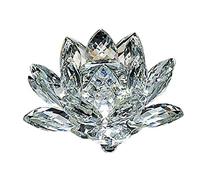 Feng Shui - Figura Decorativa de Cristal de Cuarzo (80 mm, diseño de Flor de Loto, para el hogar)
