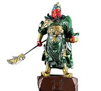 Feng Shui Guan Yu Estatua Señor De La Guerra Héroe Guan Gong/Kwan Kung/Kuan Gong Estatua Escultura Decoración De La Oficina En El Hogar, Atrae Riqueza Y Buena Suerte,Verde