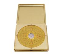 Feng Shui Luo Pan Compass Iron Antigua Herramienta de medición de dirección precisa con Cobertura de Flip para el Aprendizaje residencial de Feng Shui y optimización del hogar (L)