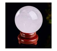 Feng Shui Ornaments Crystal Ball/Photography Ball Cracked Milky White Crystal Ball Office Auspicious Ball Ball Stone Carving Gift for Photography Decoration (11CM)