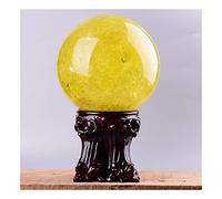 Feng Shui Ornaments Crystal Ball/Photography Ball Cracked Topaz Crystal Ball Office Auspicious Ball Ball Stone Carving Auspicious Gift Decoration for Photography Decoration (6cm)