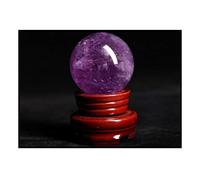 Feng Shui Ornaments Crystal Ball/Photography Ball Purple Crystal Ball Crystal Glass Ball with Base Bracket Ball Auspicious Transit for Photography Decoration (10cm)