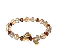 Feng Shui - Pulsera de cristal de ojo de tigre para suerte y prosperidad, One Size, Piedra, Sin piedra preciosa