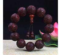 Feng Shui Riqueza Wu Lou Pulsera Natural Hoja Pequeña Sándalo Rojo Tallado Cuentas Budistas Pulsera De Calabaza Joyería De La Suerte Amuleto Talismán para La Prosperidad Dinero Suerte,C