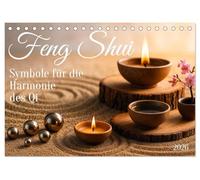 Feng Shui - Symbole für die Harmonie des Qi (Tischkalender 2026 DIN A5 quer), CALVENDO Monatskalender: Zwölf starke Symbole des Feng Shui - als ... als Inspiration für ein harmonisches Zuhause
