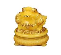 Feng Shui Table Statue Fortune and Geomancy Ornaments, y Las esculturas de Sapo Dorado de Tres Patas traen Riqueza y Buena Suerte decoración de Buda (Color: latón)
