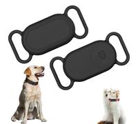 FENGCHUANG 2 Piezas Soportes Antipérdida para Collar de Perro para Samsung Smart Tag 2, Funda Protectora Impermeable y Suave para GPS para Mochilas y Accesorios para Collares de Mascotas