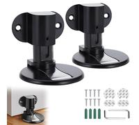 FENGCHUANG 2 Piezas Tope Magnético Invisible para Puerta 6 x 5.2 cm Puerta Magnética Ajustable con Adhesivo 3M y Tornillos para Puertas Apto para Varios Tipos de Puertas (Negro)