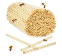 FENGCHUANG 300 Tubos Nidos para Hotel de Insectos, 20 CM Pajitas de Trigo, para Rellenar Hotel de Insectos, Casquillos de Nido para Abejas Silvestres