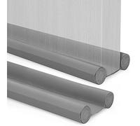 FENGCHUANG Burlete Puerta de Primera Calidad, Topes Puertas Suelo Adhesivos, Draught Stoppers, Tope de la Puerta, Protección contra Corrientes de Aire, Ruido e Insectos (95cm, Gris)