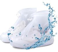 FENGCHUANG Cubre Zapatos Impermeable 33-35 Tallas Protector Calzado Lluvia Blanco Cubrezapatos Impermeable Ideal Para Días de Lluvia y Nieve, Senderismo y Senderos Embarrados
