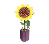 FENGCHUANG Flor Puzzles 3D Madera Maquetas para Construir Adultos Maqueta Madera para Ella Mujeres Mamá Navidad/Cumpleaños/Día de San Valentín/Día de la Madre(Girasol)