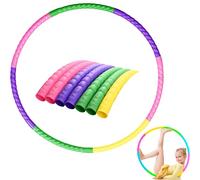 FENGCHUANG Hula Hoop Fitness Niños, Aro de Fitness Desmontable de 7 Secciones, Hula Circle Plegable de Plástico para Niños y Niñas, Baile, Gimnasio y Actividades de Fitness