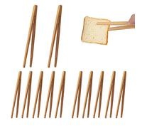 FENGCHUANG Pinzas De Bambú Pinzas De Madera Para pan De 12 Pcs Pinzas para Hornear De Cocina, Utilizadas para Hornear, pan, Té De Frutas y Encurtidos, Reutilizables