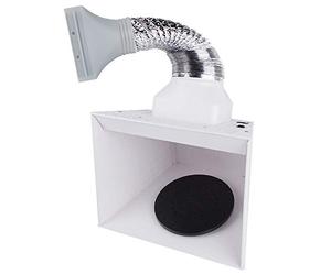 Fengda Portable Airbrush Hobby Spray Booth Spray Box BD-515 con luces LED y plataforma giratoria para rociar modelos, manualidades, decoración de pasteles, maquillaje, uñas, manualidades, etc