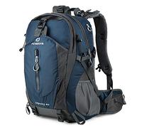 FENGDONG Mochila impermeable ligera de 40 litros para senderismo, camping, viaje para hombres y mujeres, azul, 40L US