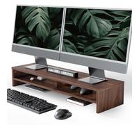Fenge Soporte Monitor, 80cm, Pantalla Ordenador Portátil PC TV, Marrón