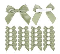 FengFaer 50 lazos de regalo, mini lazos, lazos rojos de 2 pulgadas para envolver regalos, panadería, dulces, bolsa de golosinas, Navidad, Halloween, boda, despedida de soltera, decoración (verde