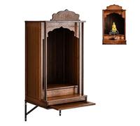 FENGFAUU Soporte Estatua De Buda, Mesa De Altar del Santuario, Estante De Altar Budista Chino con Almacenamiento, Soporte De Ofrenda Budista De Bambú pour Oraciones, Adivinación, Adoración