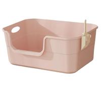 FENGJISUN Arenero Gatos Caja Arena Gato Caja De Arena Abierta En Forma De U, Orinal Frontal Baja, Inodoro para Gatos, Inodoro para Gatos De Cara Alta, Caja De Arena Caixa De Areia para Gatos