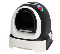 FENGJISUN Arenero Gatos Caja Arena Gato Caja De Arena para Gatos Antisalpicaduras Cerrada con Tapa Y Pala para Arena para Gatos, Orinal para Gatos Tipo Cajón Grande Caixa De Areia para Gatos(Black)