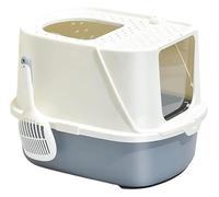 FENGJISUN Arenero Gatos Caja Arena Gato Caja De Arena para Gatos Antisalpicaduras con Entrada Superior De Gran Espacio con Tapa Y Pala para Arena para Gatos Incluida Caixa De Areia para Gatos(Grey)