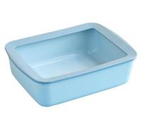 FENGJISUN Arenero Gatos Caja Arena Gato Caja De Arena Rectangular para Gatos, Inodoro Antisalpicaduras, Extraíble Y Fácil De Instalar para Gatitos Caixa De Areia para Gatos(Blue,41 cm)