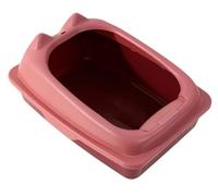 FENGJISUN Arenero Gatos Caja Arena Gato Cómoda Bandeja De Arena para Gatos Semicerrada Y Resistente para Gatos De Interior Caixa De Areia para Gatos(Pink,30x40x20 cm)