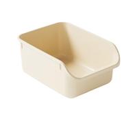 FENGJISUN Arenero Gatos Caja Arena Gato Inodoro para Gatitos, Suministros para Mascotas, Caja De Arena Portátil Antisalpicaduras De Cara Alta, Inodoro para Gatos Caixa De Areia para Gatos(Beige)