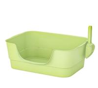 FENGJISUN Arenero Gatos Caja Arena Gato Lavabo para Arena para Gatos, Bandeja para Arena para Gatos, Orinal Portátil para Gatitos con Lado Alto para Gatos Caixa De Areia para Gatos(Grün)