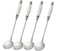 FENGJISUN Cuchara De Cocina Cuchara de café Acero Inoxidable, Cuchara pequeña Retro, Postre agitadora Delicada para Cocina casera, 1,18 cm x 5,7 para Hogar Restaurante(C-White)