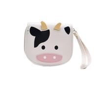 FENGJISUN Monedero Cartera Cartera De Vaca Lechera, Bolso Corto, Bolso De Mano para Estudiante, Monedero, Tarjetero Accesorios De Viaje(White)