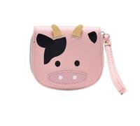 FENGJISUN Monedero Cartera Cartera De Vaca Lechera, Bolso Corto, Bolso De Mano para Estudiante, Monedero, Tarjetero Accesorios De Viaje(Pink)