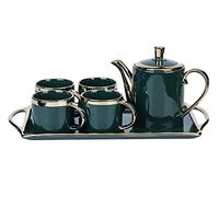 FENGJISUN Servicio De Café De Té De Fiesta Juego de té y café cerámica, 6 uds., Phnom Penh nórdico, 4 Tazas Agua, decoración, Juego con Bandeja, Suministros Cocina para el hogar Hogar Y Cocina