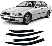 FENGJP Coche Deflectores para BMW 3 Series E36 1992 1993 1994 1995 1996 1997 1998 Ventana Derivabrisas Lateral Deflectores Viento Aire Deflector Viseras Lluvia Visera