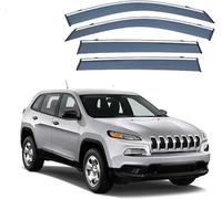 FENGJP Coche Deflectores para Jeep Cherokee MK5-KL 2014-2020 2021 2022 2023+ Ventana Derivabrisas Lateral Deflectores Viento Aire Deflector Viseras Lluvia Visera