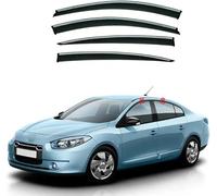FENGJP Coche Deflectores para Renault Fluence ZE MK1 2009-2020 Ventana Derivabrisas Lateral Deflectores Viento Aire Deflector Viseras Lluvia Visera
