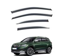 FENGJP Coche Deflectores para Skoda KAROQ MK1-NU7 2018+ Ventana Derivabrisas Lateral Deflectores Viento Aire Deflector Viseras Lluvia Visera