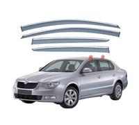 FENGJP Coche Deflectores para Skoda Superb 3T 2009-2015 Ventana Derivabrisas Lateral Deflectores Viento Aire Deflector Viseras Lluvia Visera
