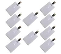 Fenglangrong 10 Unidades Flash USB, Forma De Tarjeta Bancaria De Crédito De Blanco 32GB Unidad Flash Memory Stick U Disk Memorias USB para Copia De Seguridad De Datos, Transferencia De Archivos