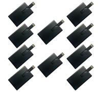 Fenglangrong 10 Unidades Flash USB, Forma De Tarjeta Bancaria De Crédito De Negro 2GB Unidad Flash Memory Stick U Disk Memorias USB para Copia De Seguridad De Datos, Transferencia De Archivos