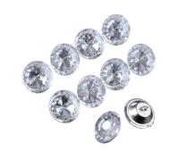 fengpeng 10 botones redondos de cristal transparente 25/30 mm diámetro for tapicería, tachuelas, alfileres, manualidades, decoración sofás, paredes y muebles(25mm)