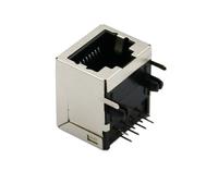 fengpeng 10 conectores hembra RJ45 de ángulo recto for puerto red único Ethernet 8P8C for soldadura en PCB