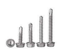 fengpeng 5/10/20pcs 304 Stainless Steel Hex Head Self Drilling Screws M4.2 4.2mm/M4.8 .8mm/M5.5 .5mm/M6.3 6.3mm Self-Tapping(M4.8x32mm-10pcs)