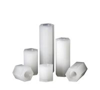 fengpeng 50 Uds M2 Nylon blanco doble paso Hex Separador hembra plástico Hexagonal roscado placa base espaciador tuerca de pilar(15mm (50Pcs))