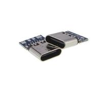 fengpeng Conectores USB tipo C macho y hembra, conector jack, terminal eléctrico, soldadura, bricolaje, accesorios for cables de datos, 24 pines(Female,50 piece)