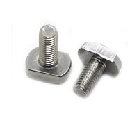 fengpeng M5 GB37 A2-70 304 Acero inoxidable Forma T Cabeza de martillo Tipo Perno Cuadrado Rectángulo Tornillos máquina Chute en(35mm)