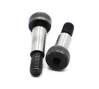 fengpeng M5 M6 M8 M10 negro grado 12,9 acero hexagonal tapa cabeza hombro rodamiento de rodillos tornillos pernos diámetro = 6 8 10 12mm(50mm,M5 Shoulder dia 6mm)