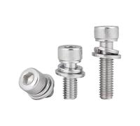 fengpeng Perno hexagonal moleteado de acero inoxidable 304 M2.5 M3 M4 M5 M6 M8 Arandela plana elástica montaje bloqueo(M3x25-10Pcs)